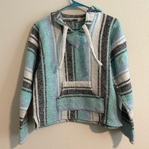 Teal/White Baja Hoodie